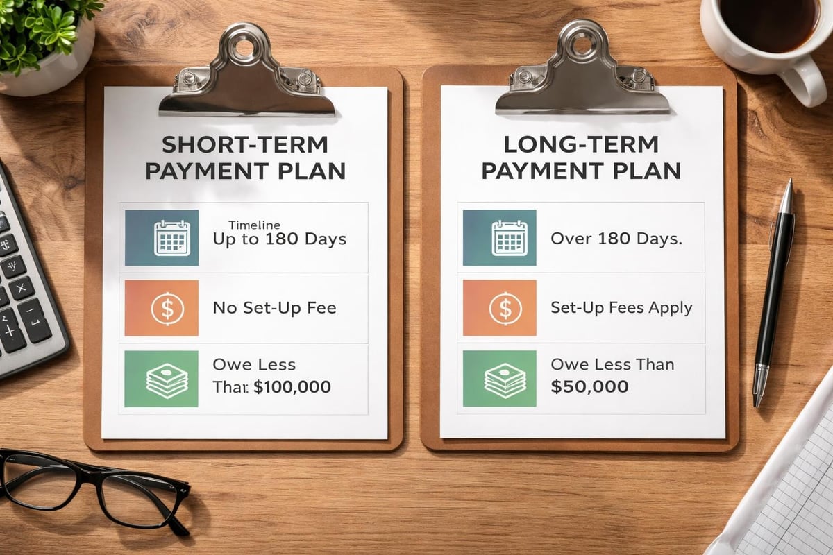 IRS payment plan comparison