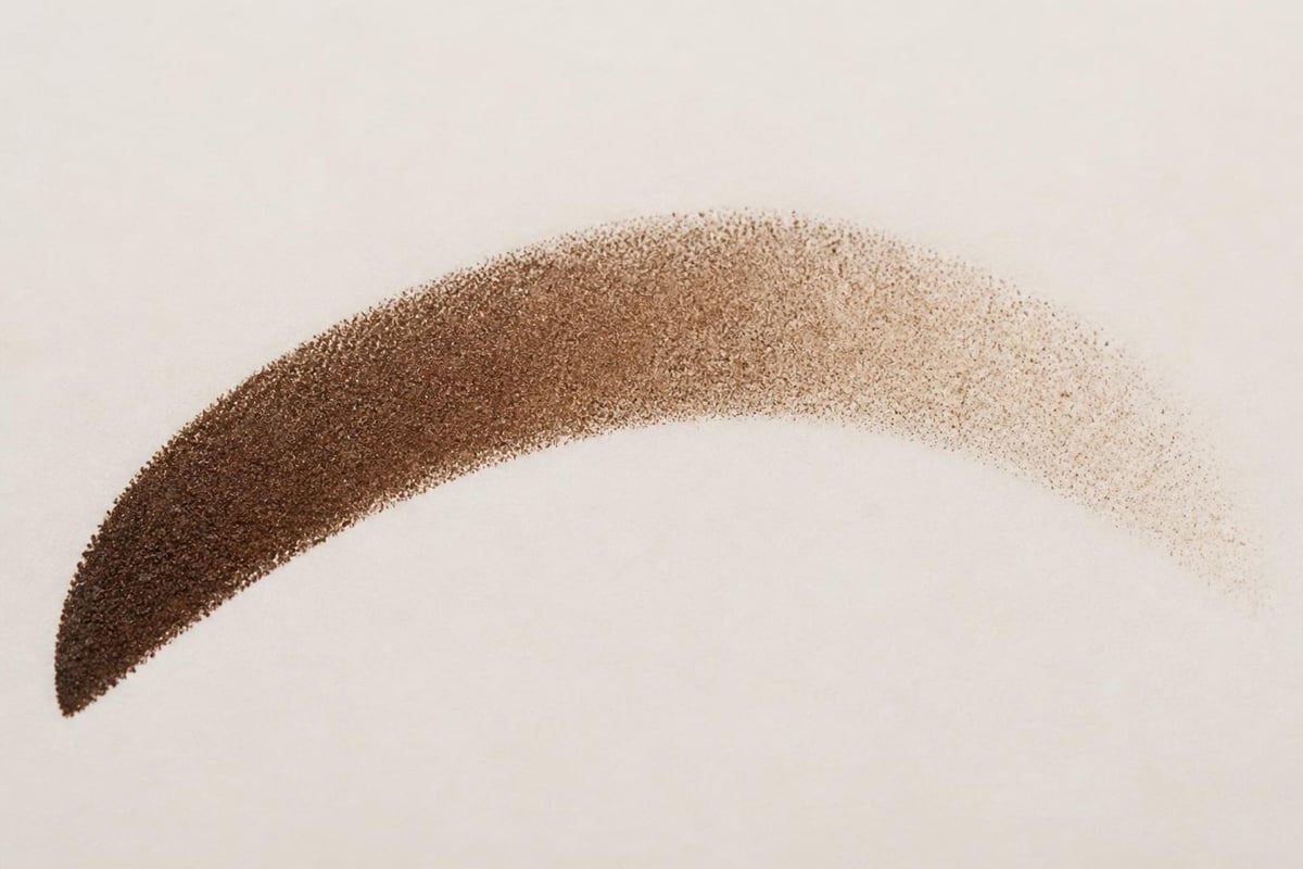 Powder brow gradient technique