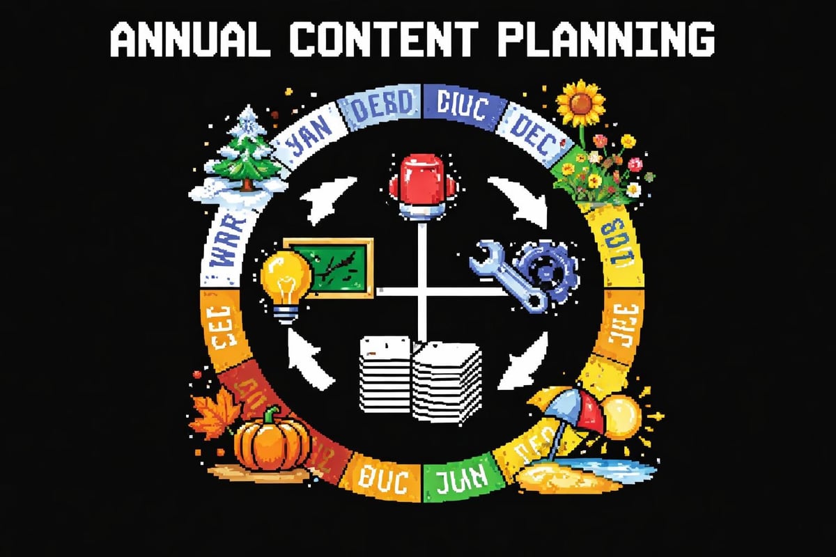 Content strategy calendar for roofing contractors