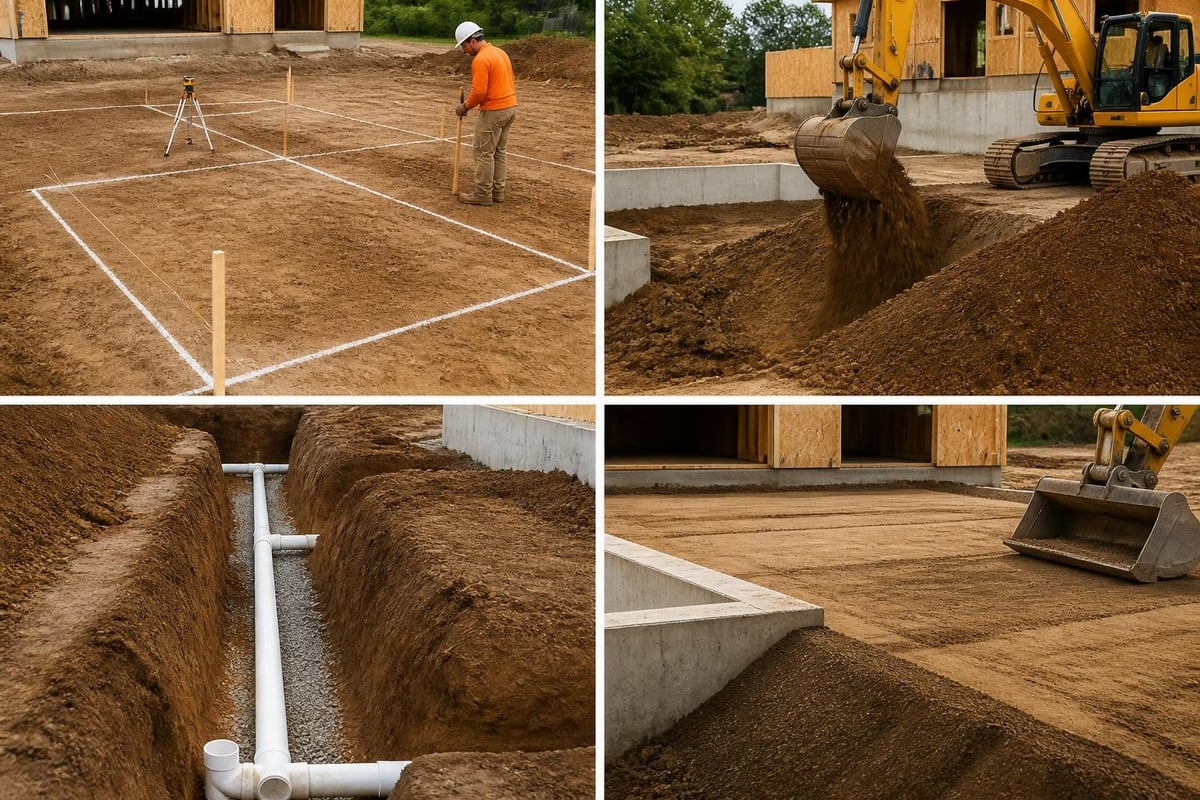 Pool excavation sequence