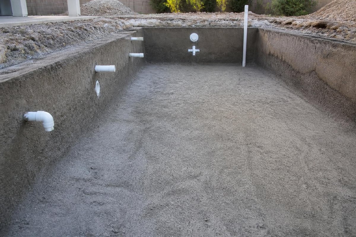 Compacted pool excavation