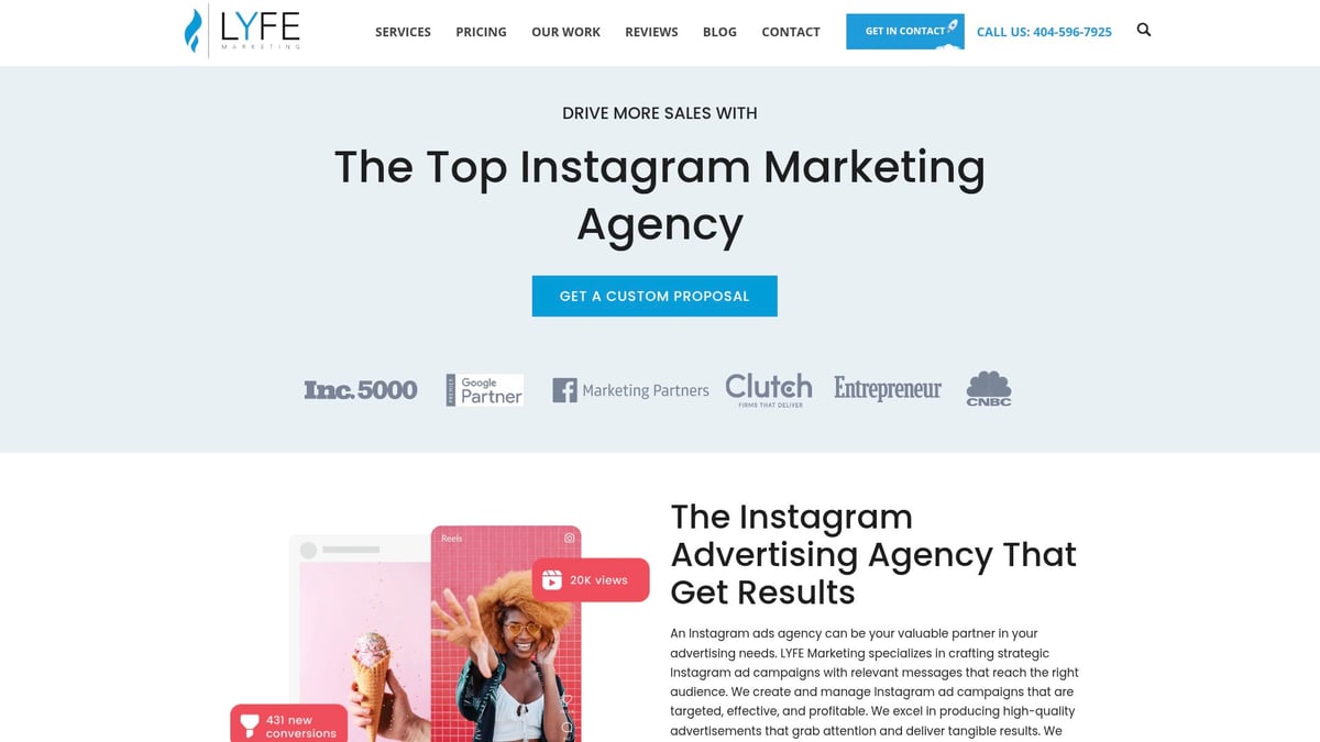 Top 7 Instagram Ad Agency Picks to Boost Your Brand in 2026 2 Top 7 Instagram Ad Agency Picks to Boost Your Brand in 2026 - LYFE Marketing