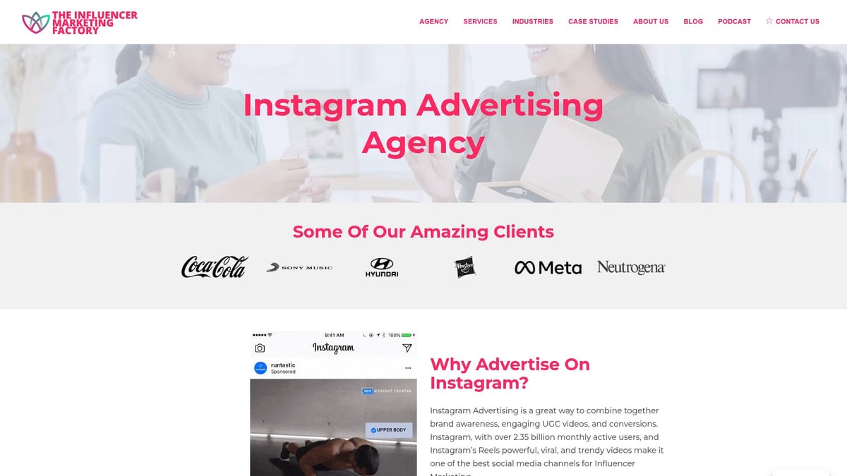 Top 7 Instagram Ad Agency Picks to Boost Your Brand in 2026 4 Top 7 Instagram Ad Agency Picks to Boost Your Brand in 2026 - The Influencer Marketing Factory