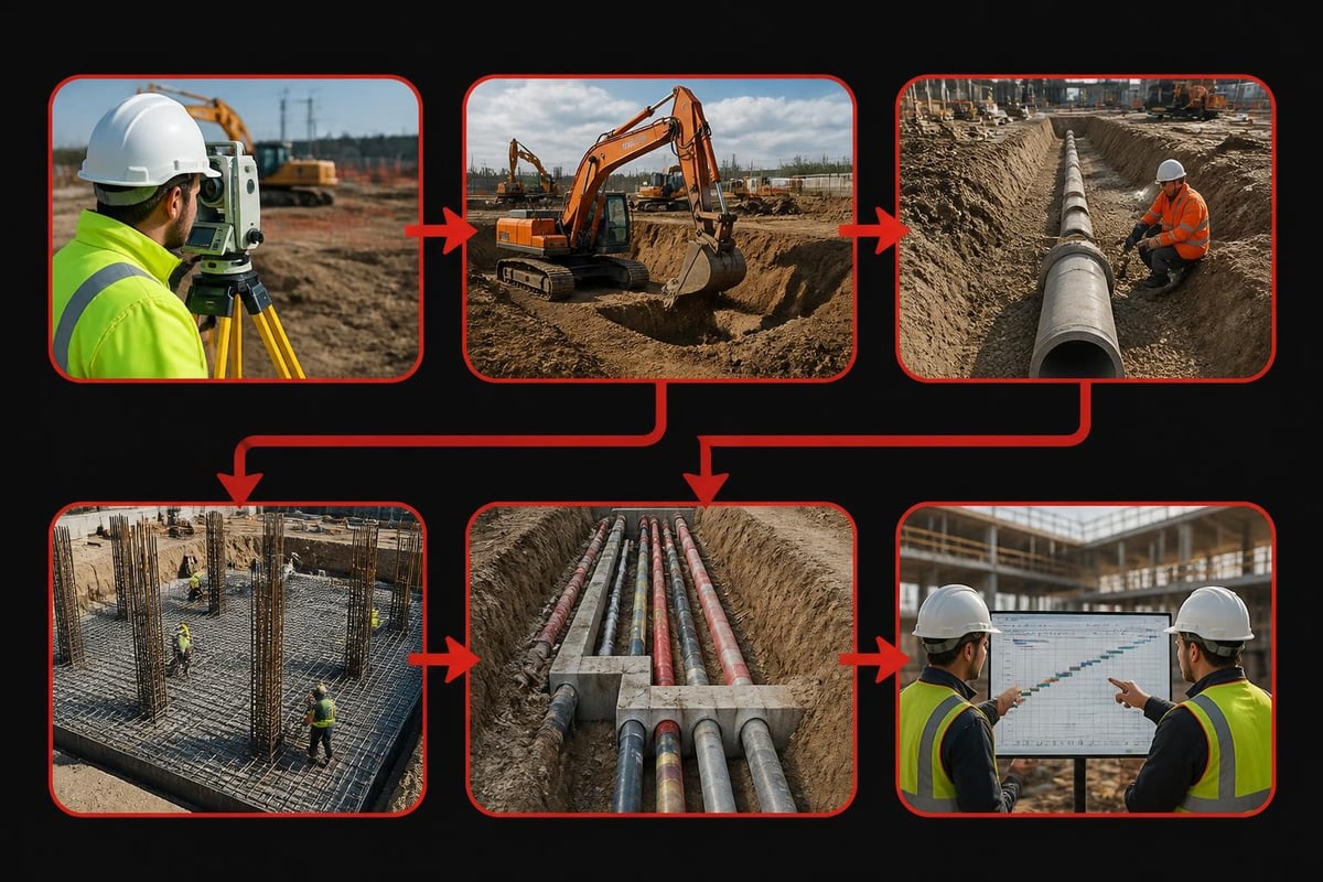 Commercial groundworks workflow