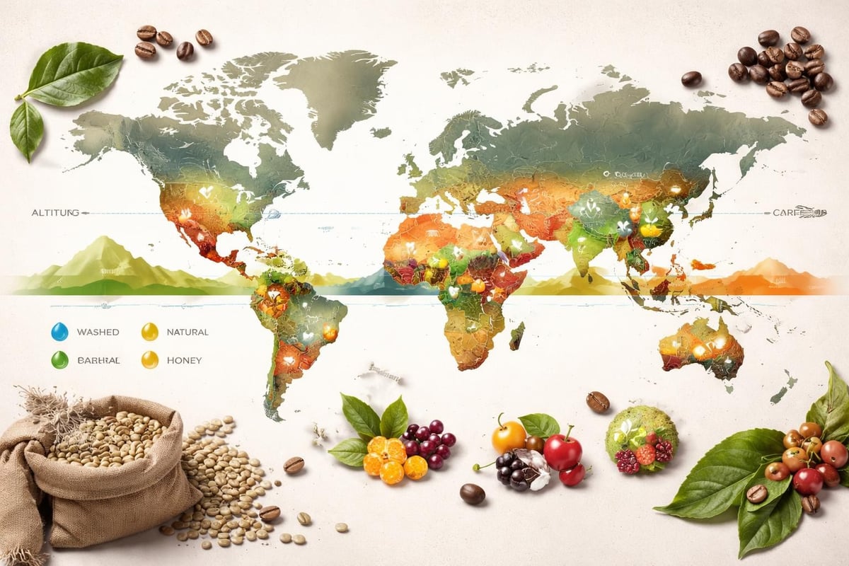 Principales régions productrices de café specialty
