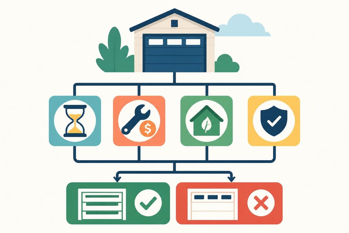 Garage Door Repair Decision Flowchart