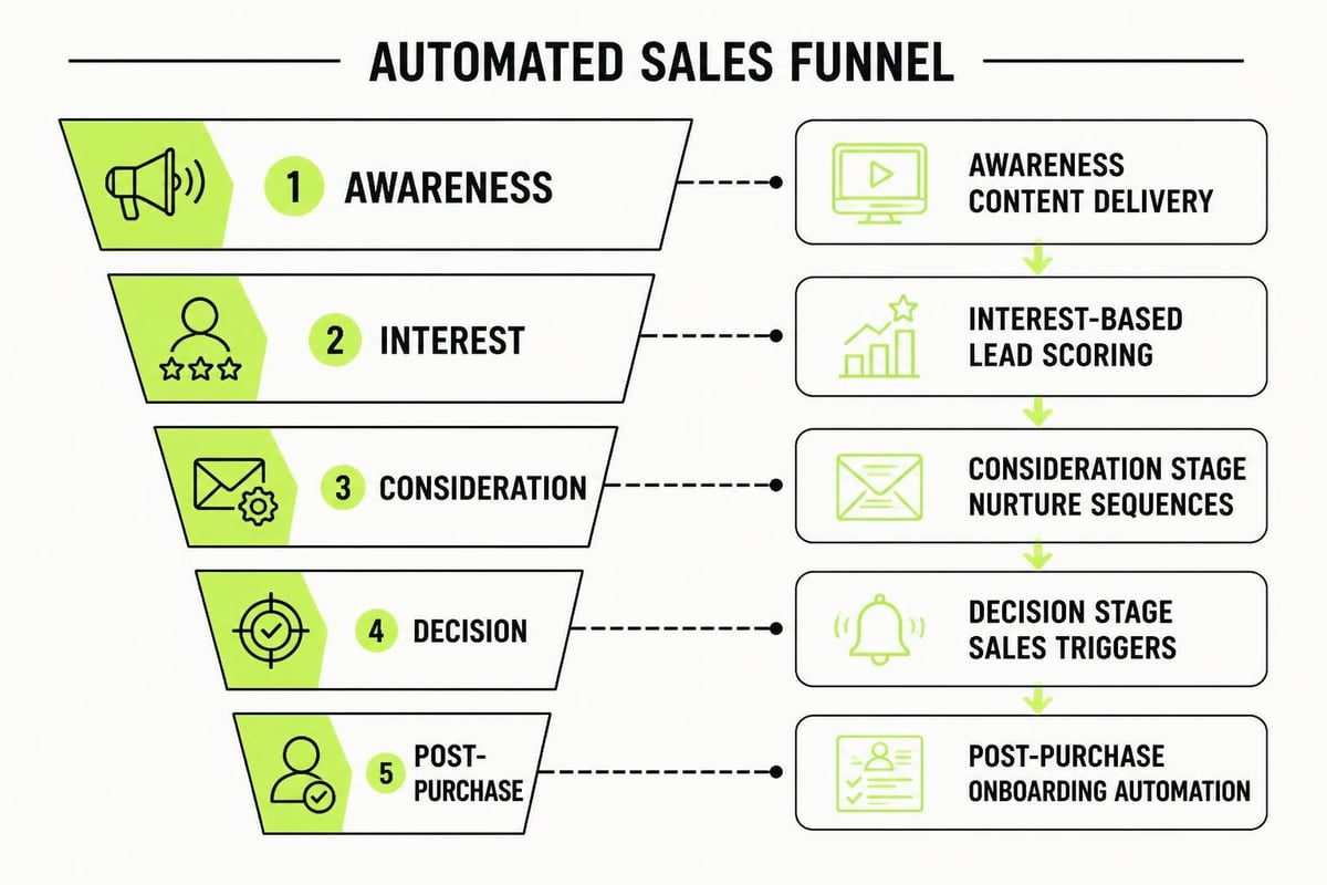 Sales funnel automation workflow