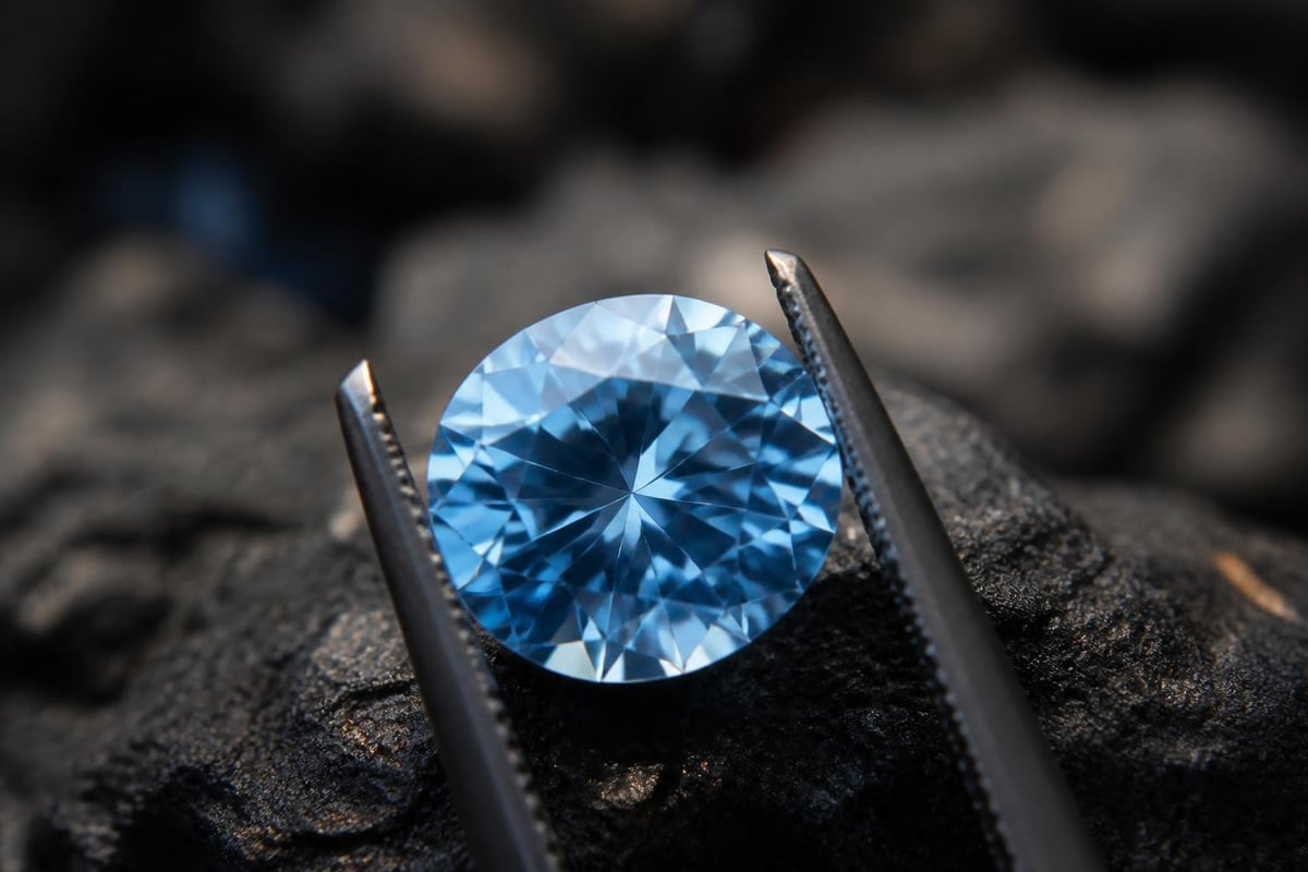 Boron atom formation in natural blue diamond