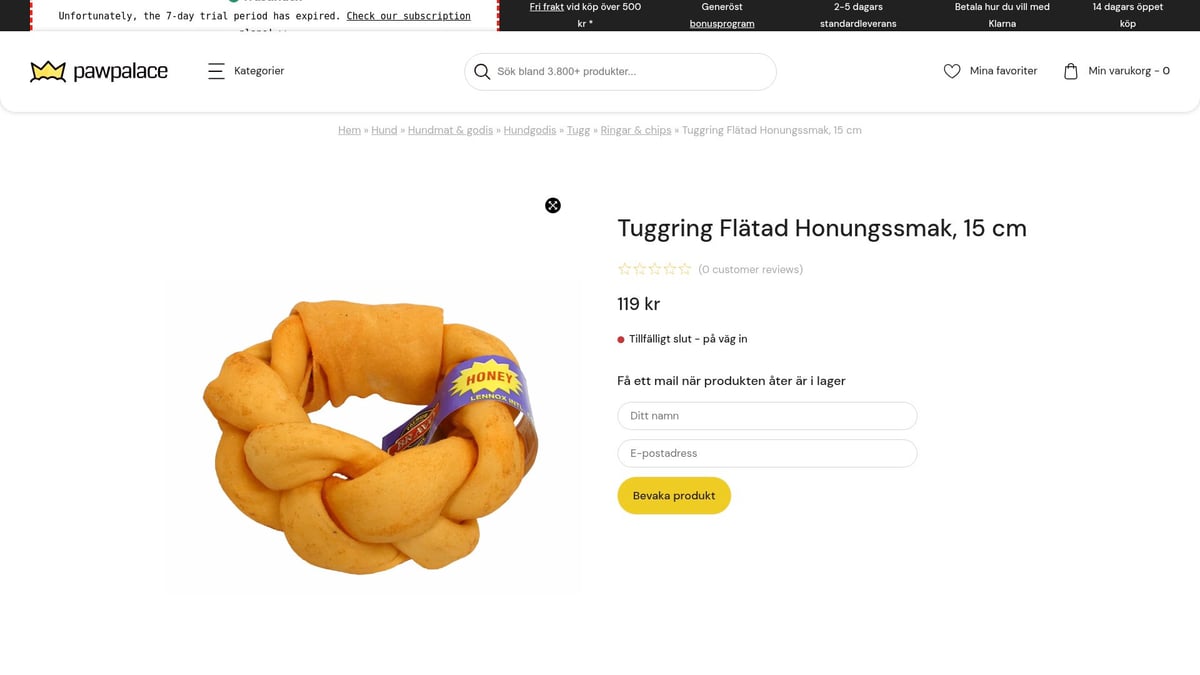 7 Smakrika Hund Chips Din Hund Kommer Älska 2026 - Bravo Tuggring Flätad Honungssmak, 15 cm