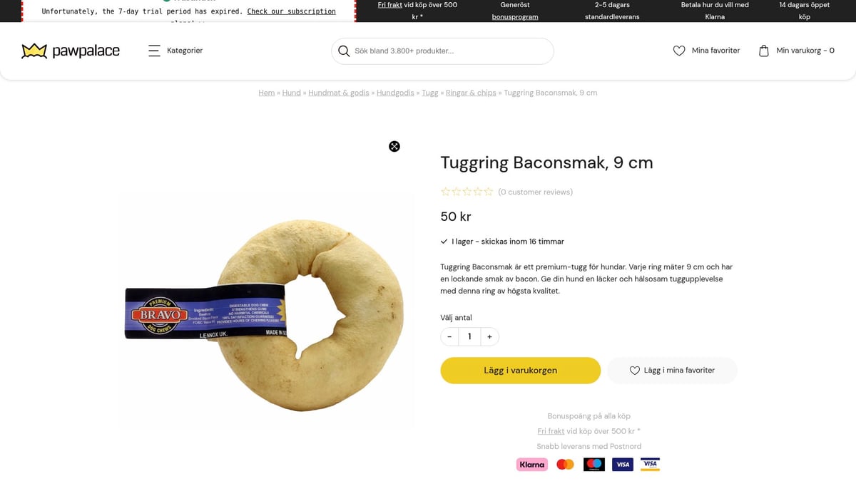 7 Smakrika Hund Chips Din Hund Kommer Älska 2026 - Bravo Tuggring Baconsmak, 9 cm