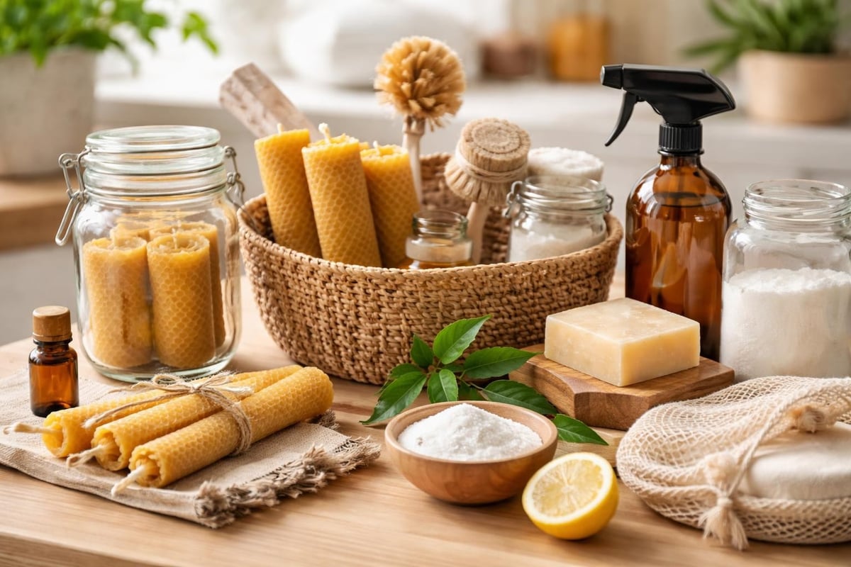 Bivoks lys i zero waste hjem