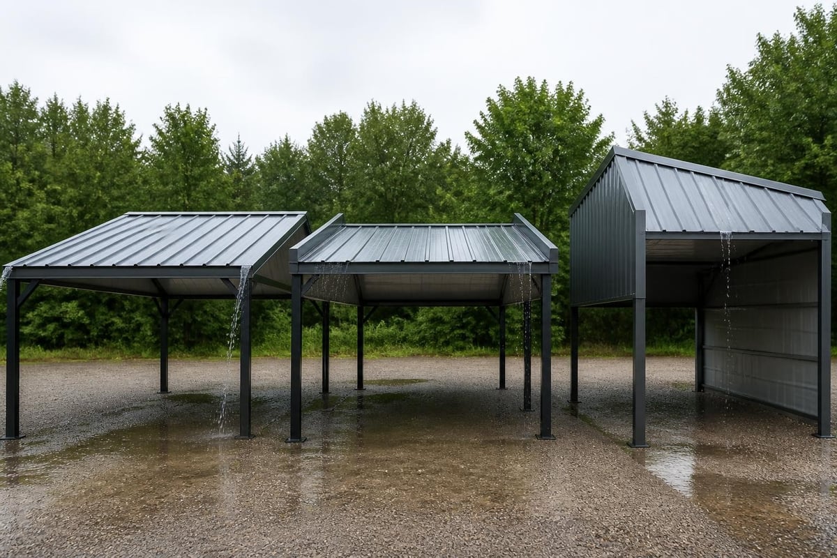 Carport roof styles comparison