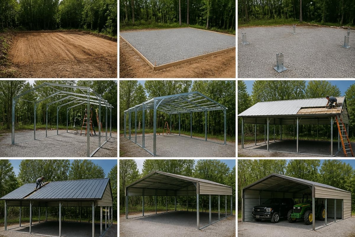 Carport installation steps