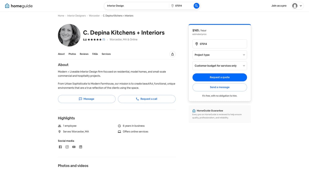 Top 8 Interior Designers Worcester Loves in 2025 - C. Depina Kitchens + Interiors