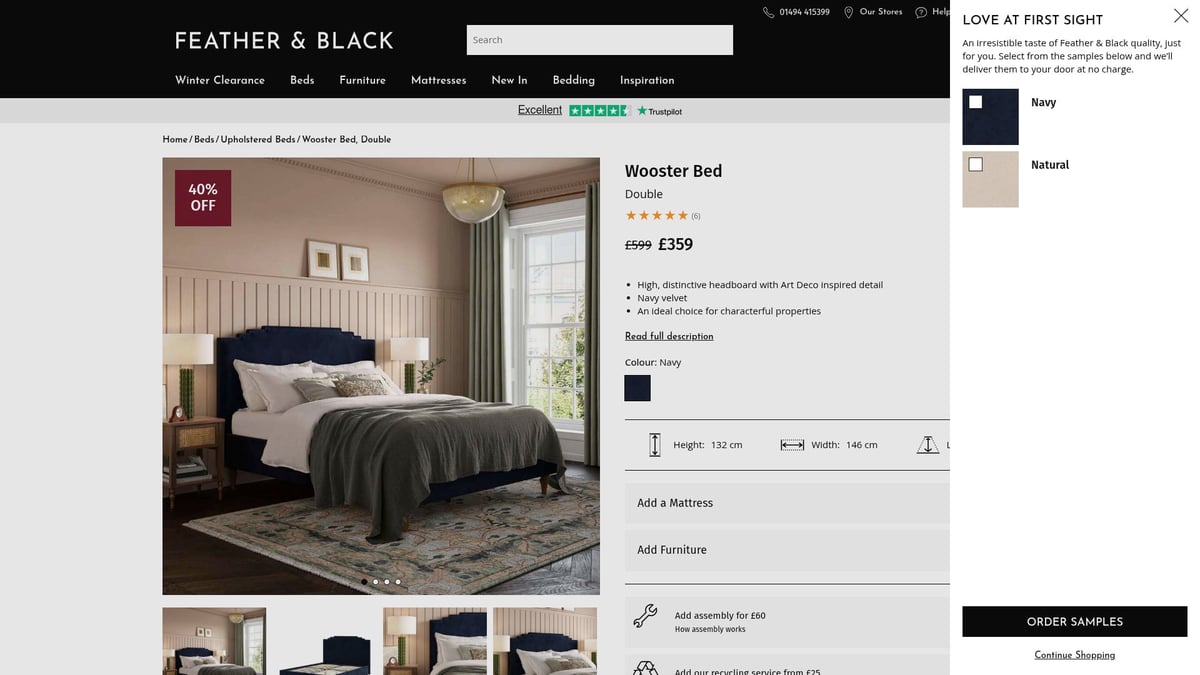 7 Best Black Double Bed Designs for Stylish Bedrooms 2026 - Wooster Bed – Feather & Black