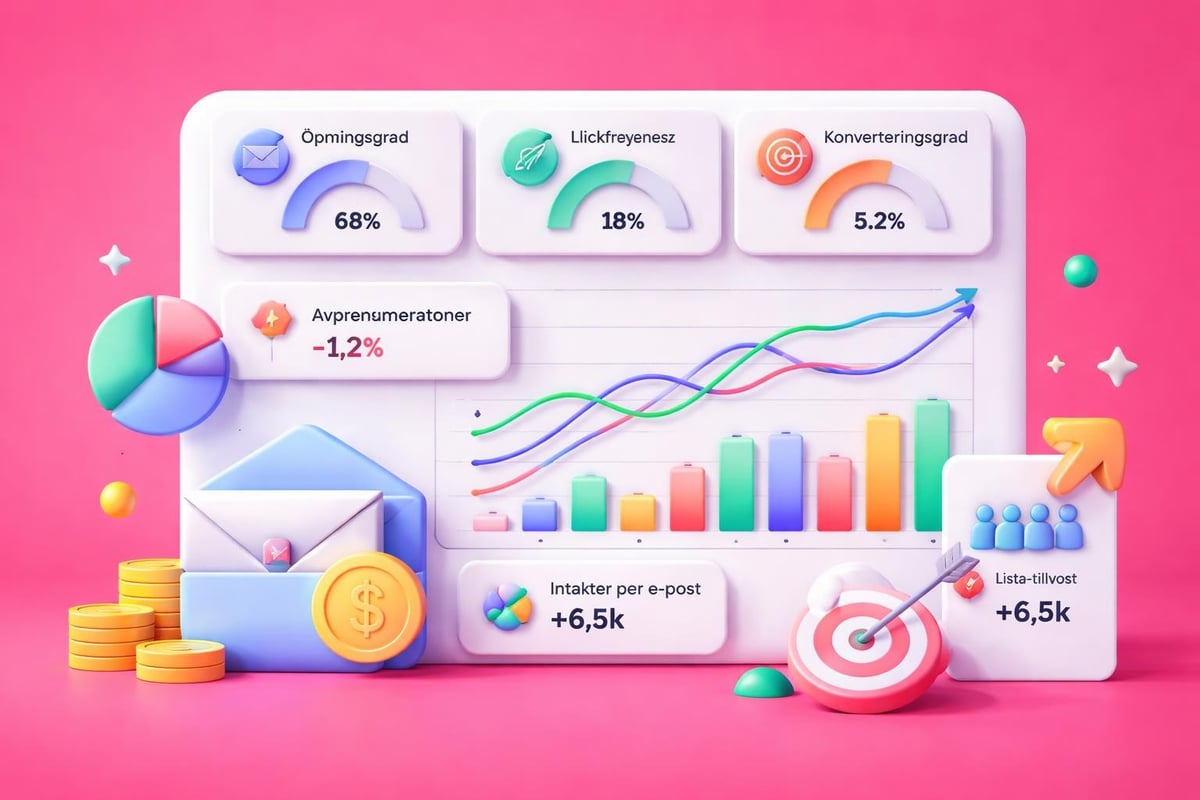 E-postmarknadsföring KPI dashboard