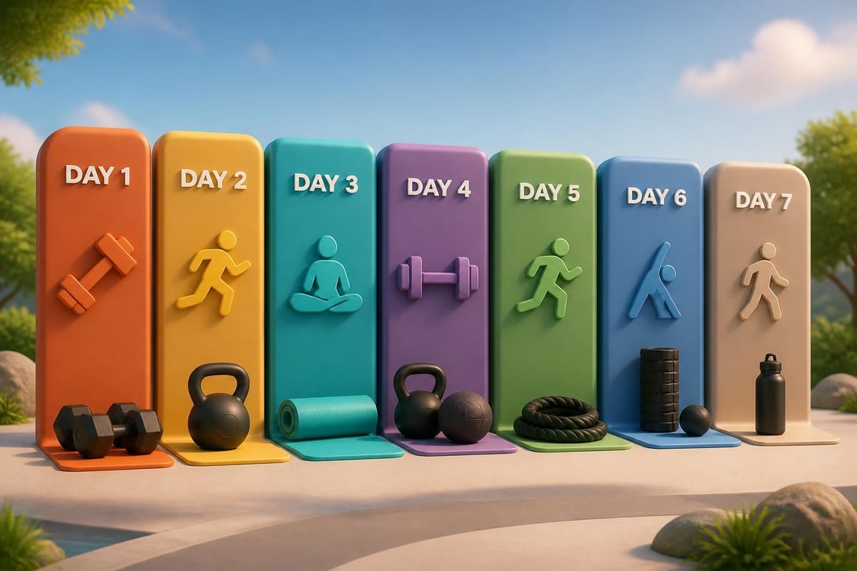 Weekly outdoor training schedule