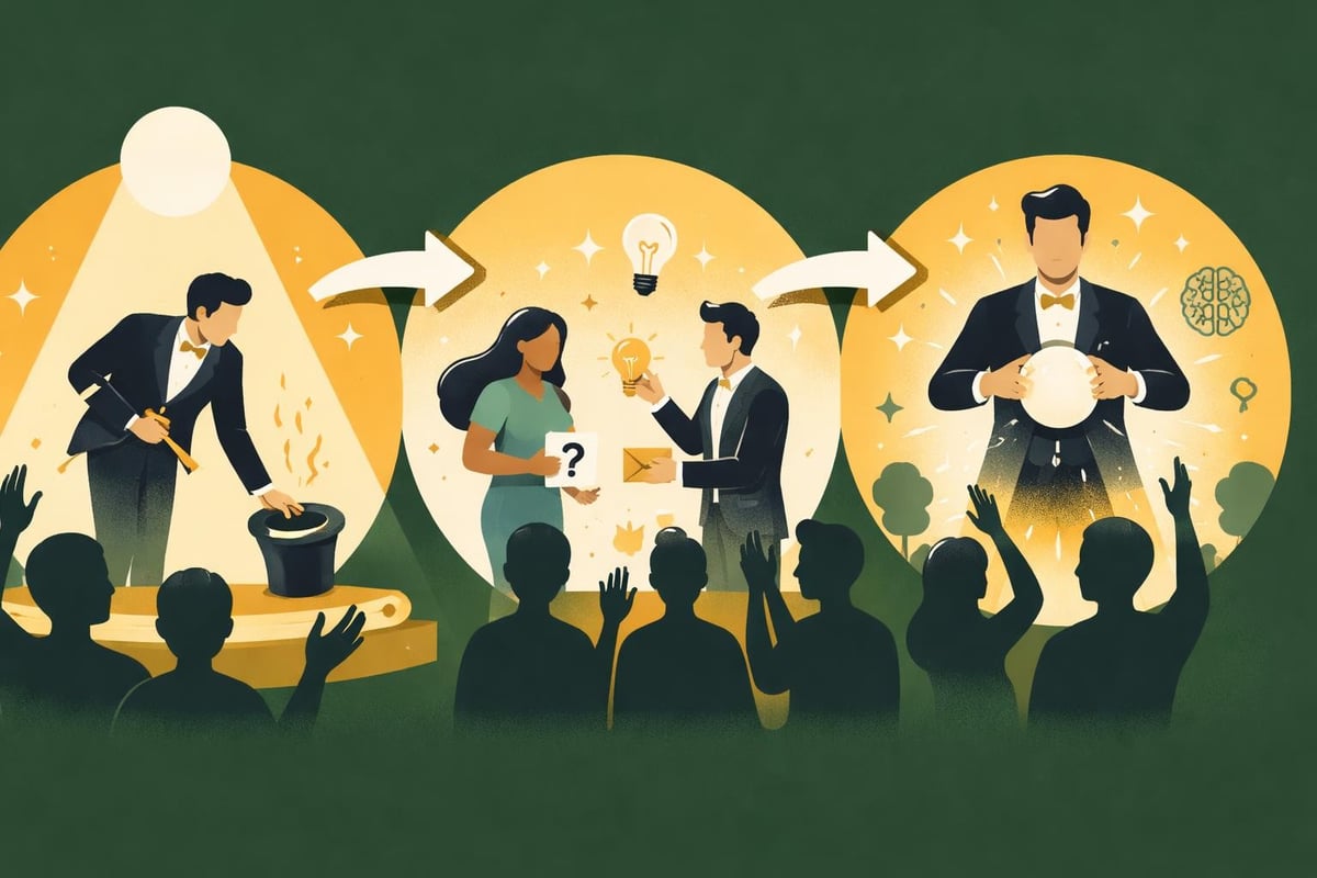 Mentalismus-Performance auf Event