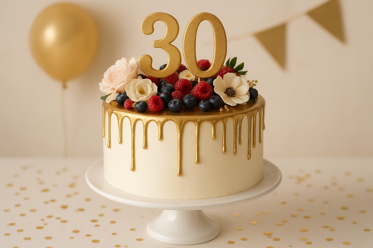 Aktuelle Torten-Trends zum 30. Geburtstag 2025