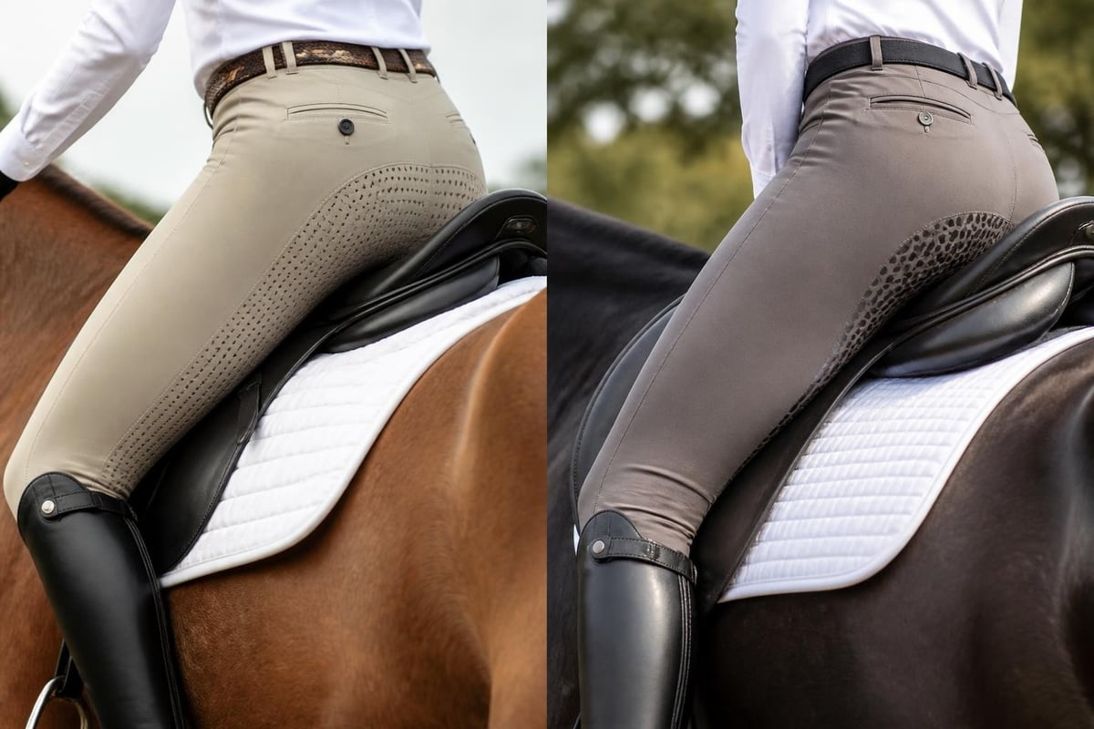 Breeches grip placement comparison