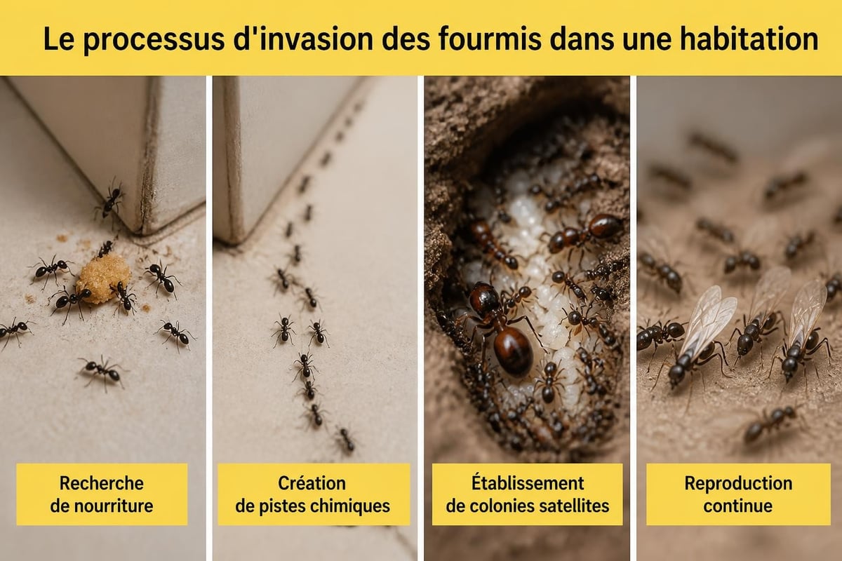 Cycle de vie et comportement des fourmis domestiques