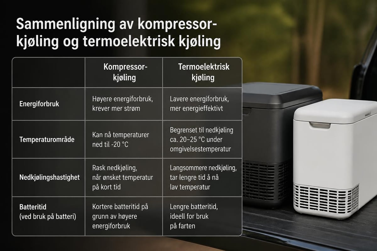 Kjøleteknologi sammenligning