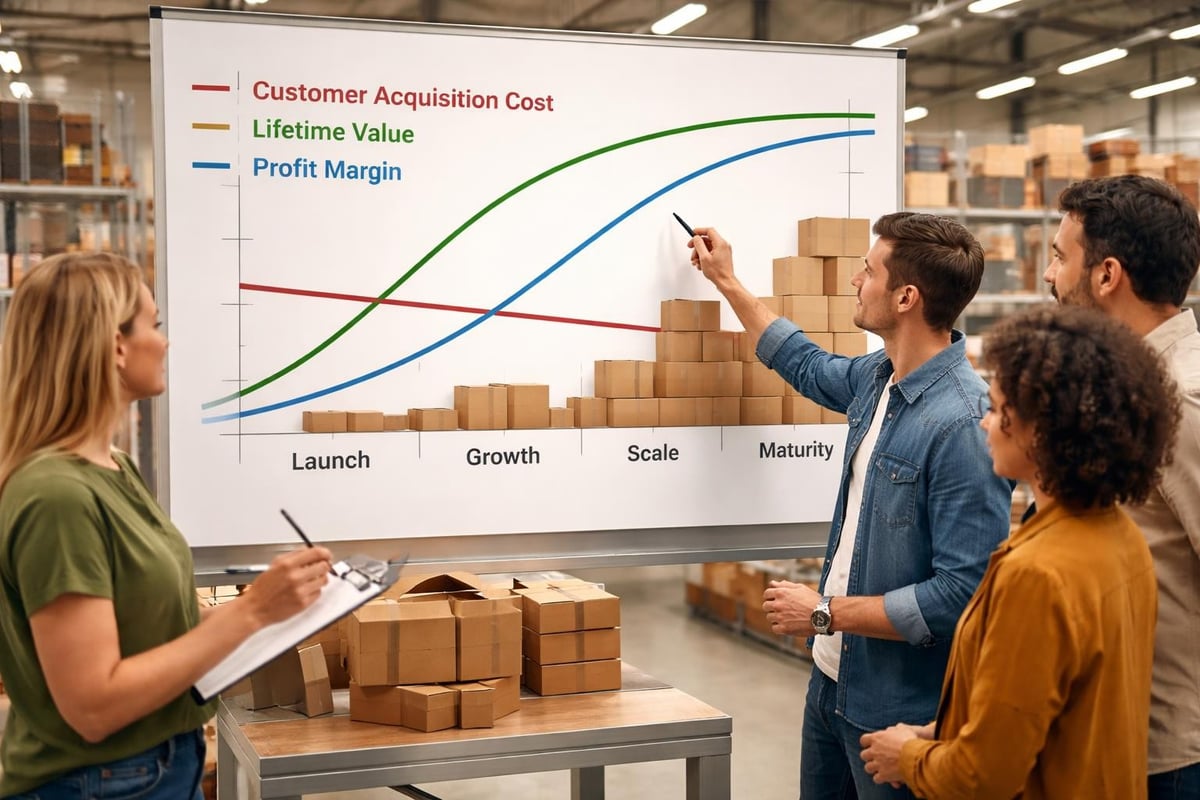 Ecommerce growth metrics visualization