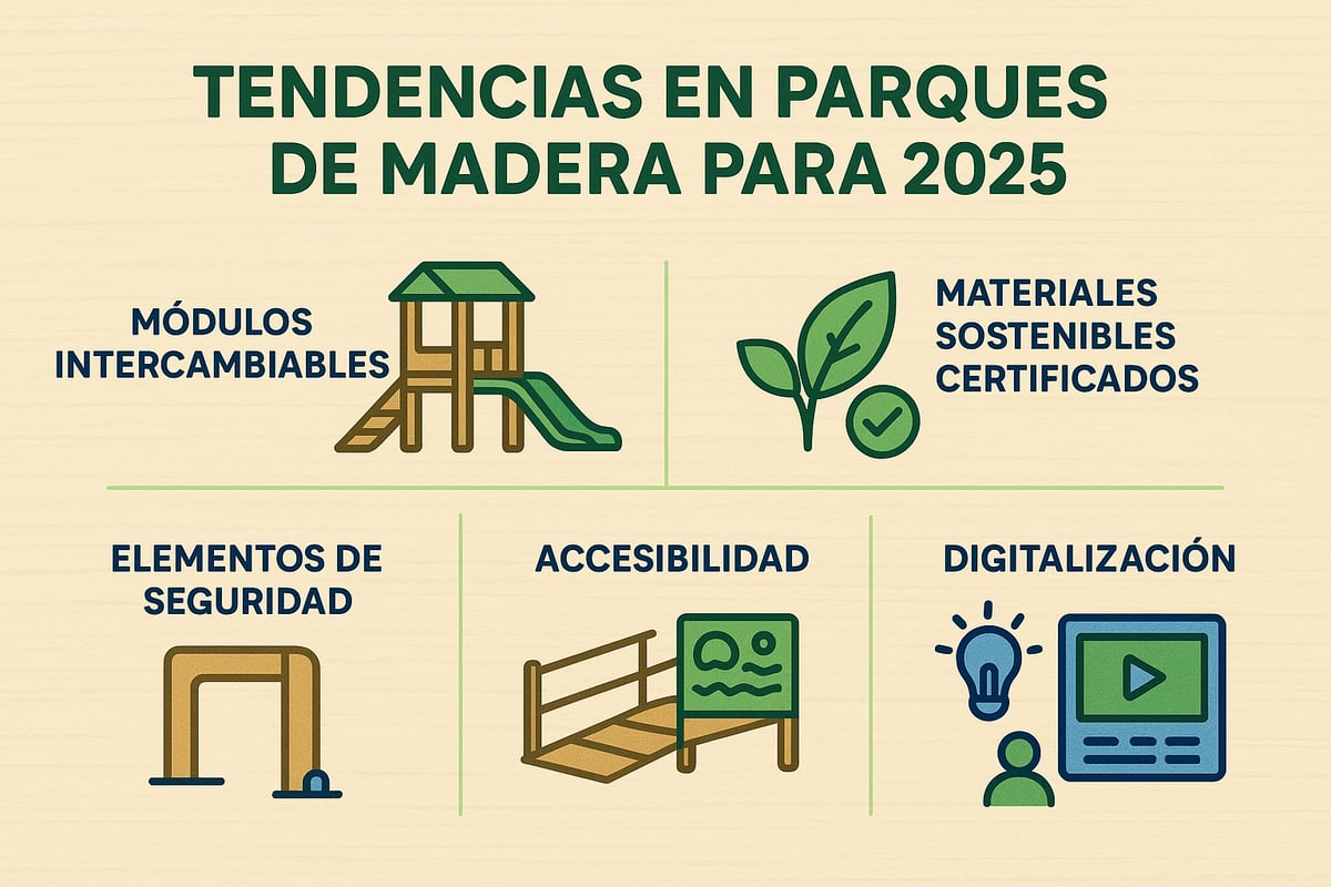 Principales tendencias en parques de madera para 2025