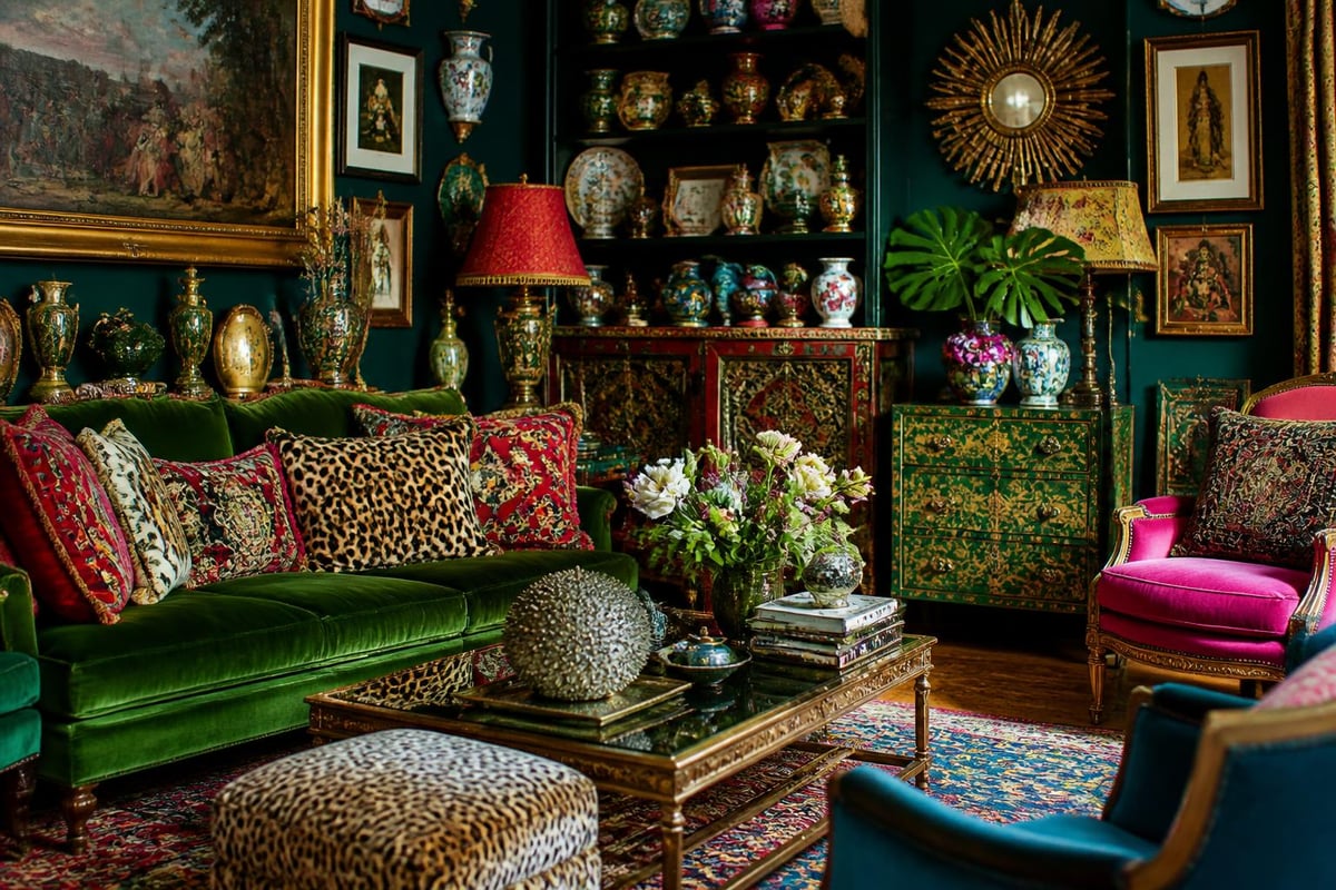Layering maximalist design elements
