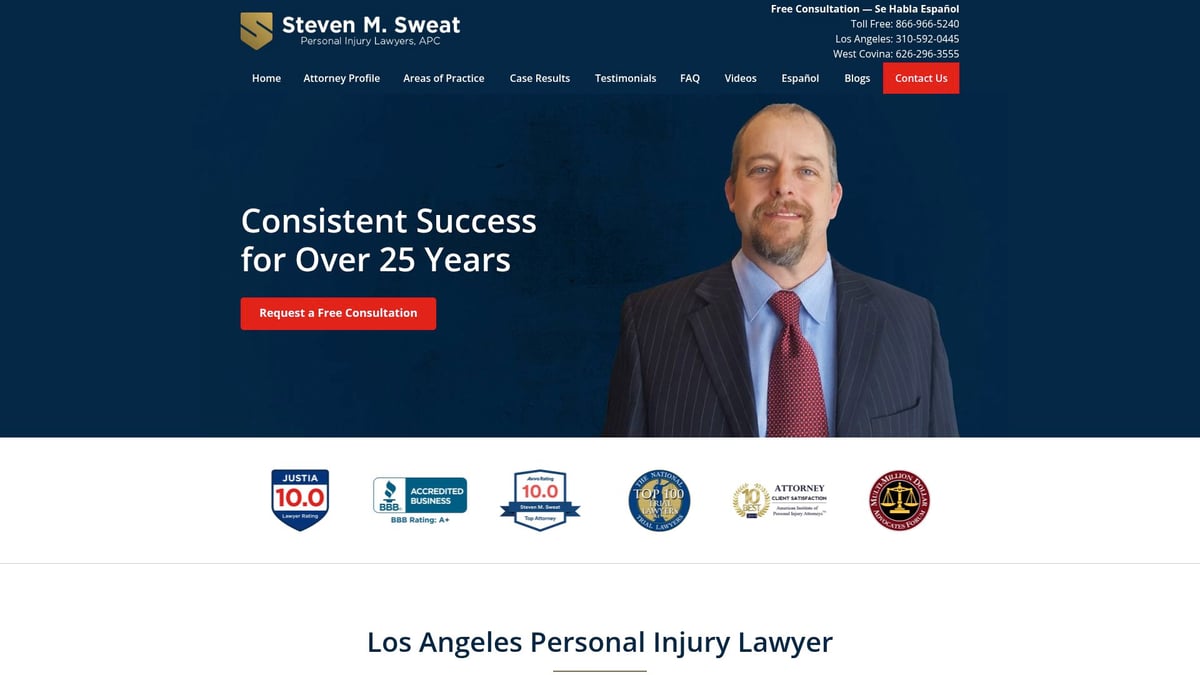 Auto Accident Lawyer California Guide: Your 2026 Roadmap - Steven M. Sweat, Personal Injury Lawyers, APC: Your California Advocate
