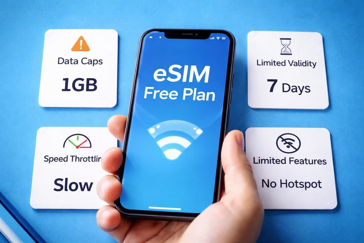 Free eSIM limitations breakdown