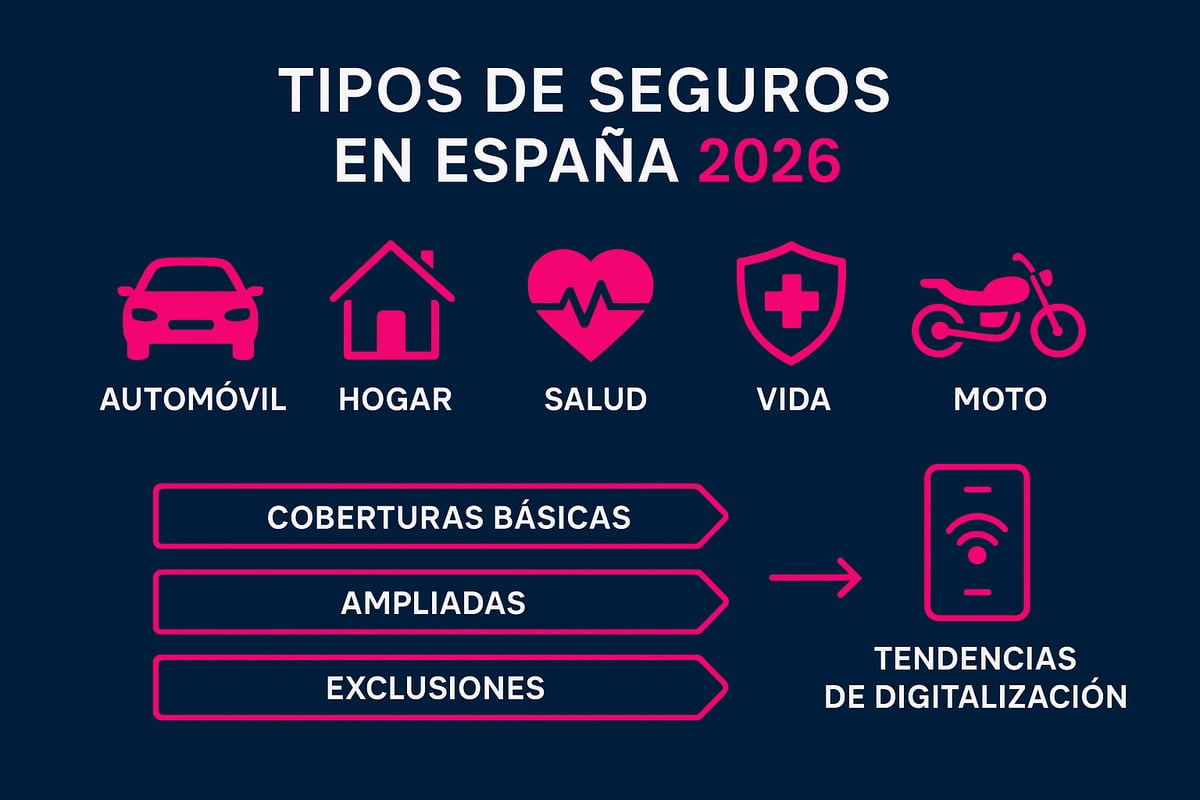 Tipos de seguros más comparados en 2026