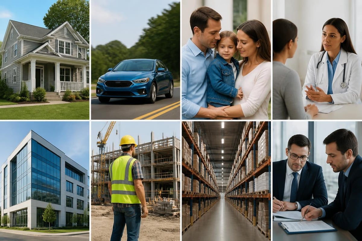 Personal versus commercial insurance coverage categories