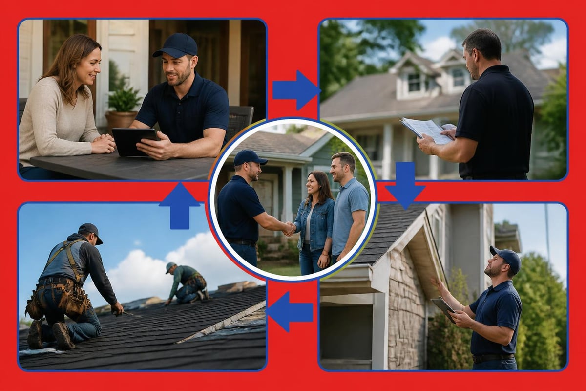 Roofing project communication timeline