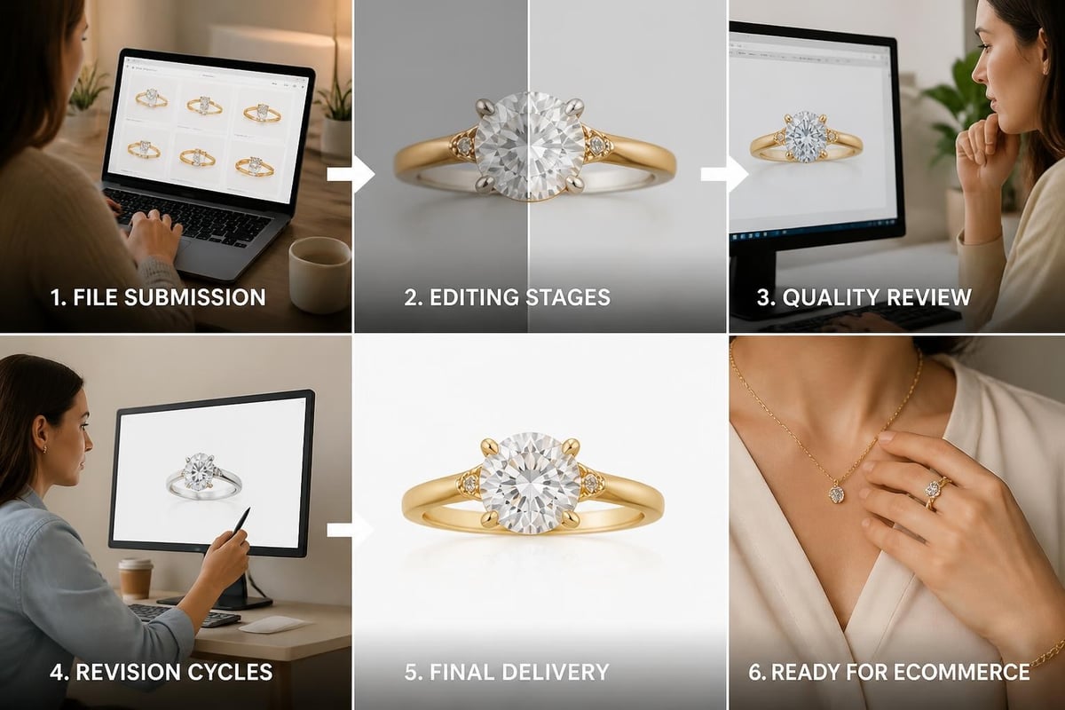 Jewelry editing service delivery