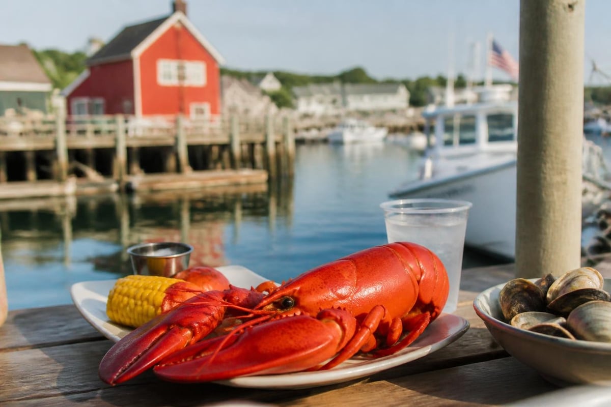 Coastal town lobster dining