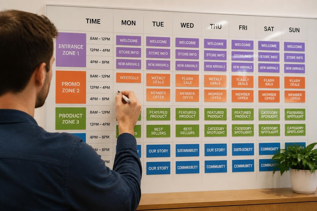 Content scheduling calendar