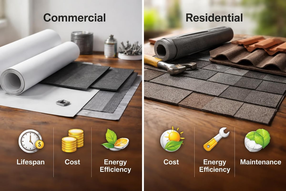 Roofing material comparison