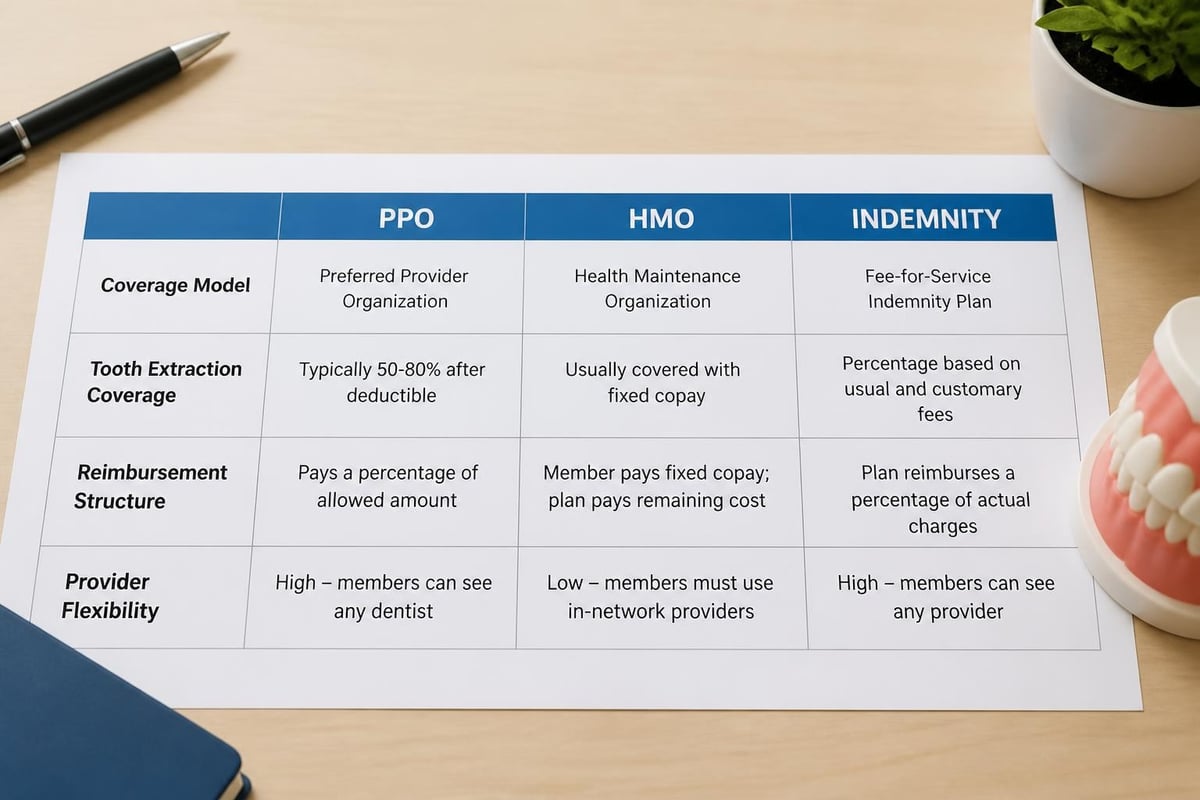 Dental insurance plan types comparison