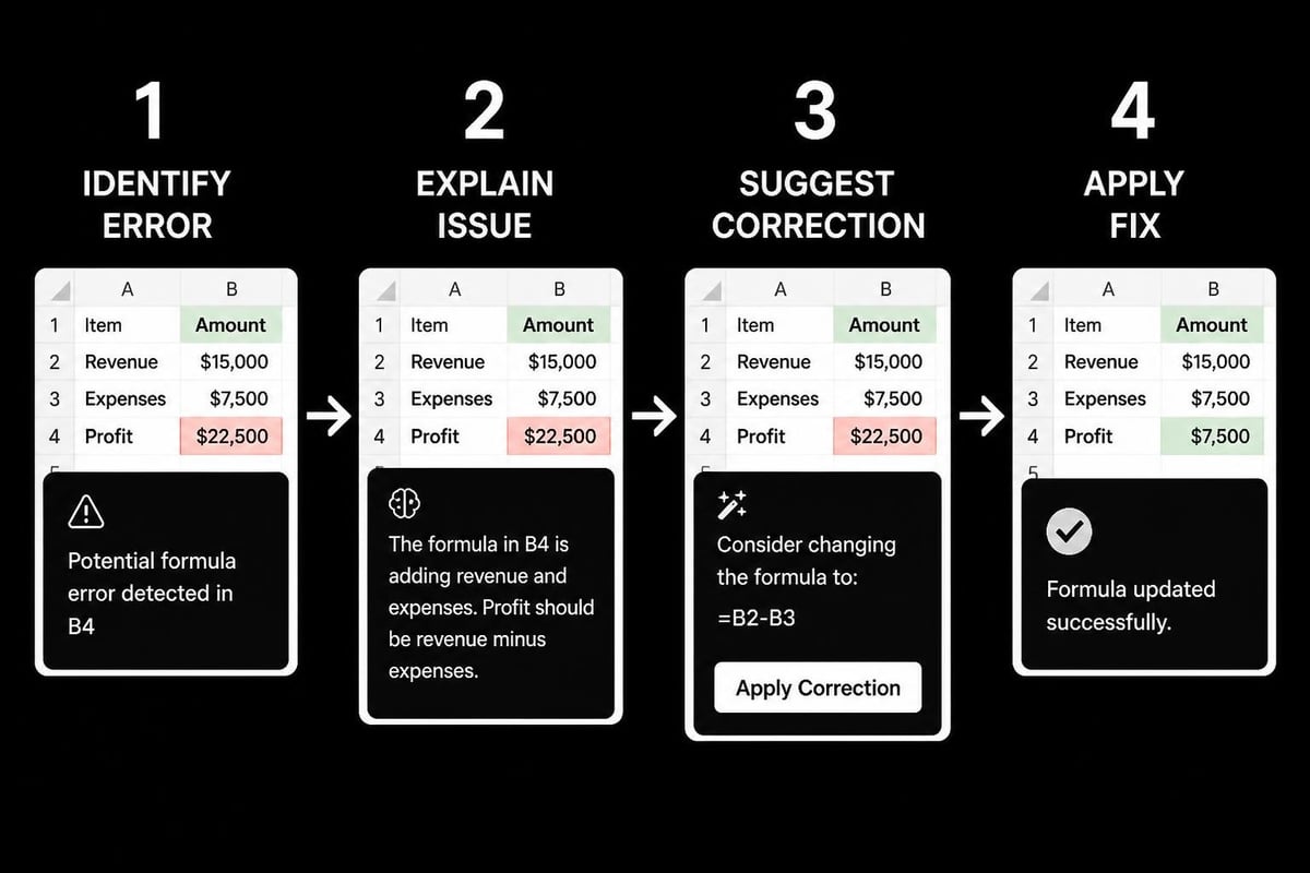 AI formula debugging workflow