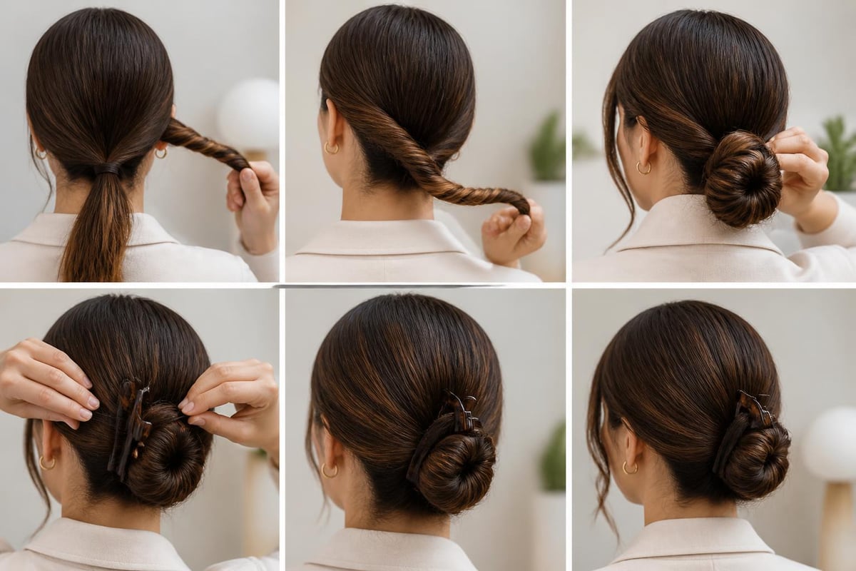 Professional updo technique