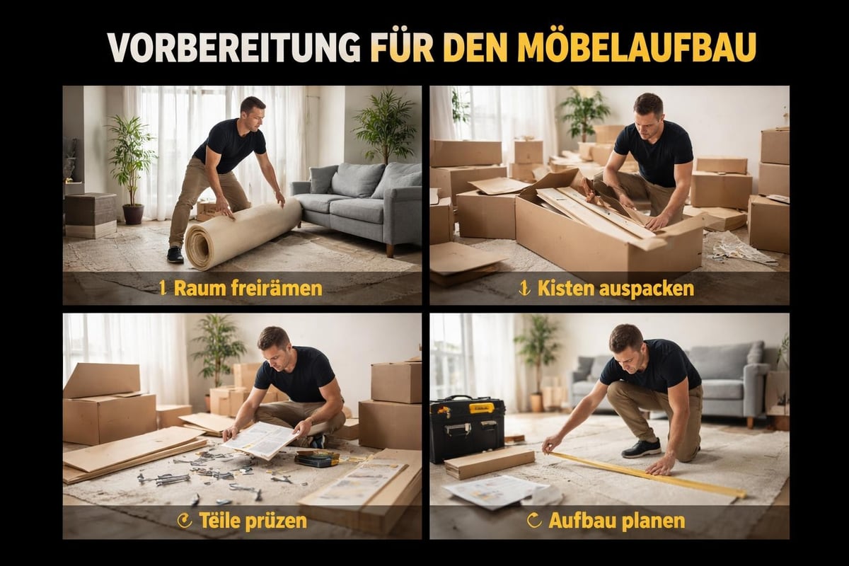 Furniture assembly preparation steps