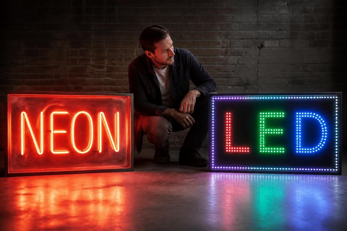 Neon versus LED comparison