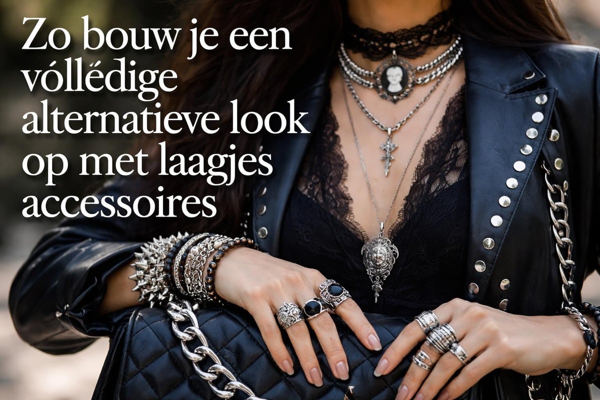 Gothic accessories layering technique