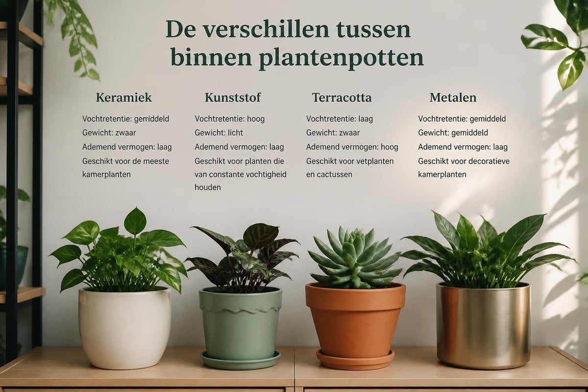 Materiaalvergelijking plantenpotten