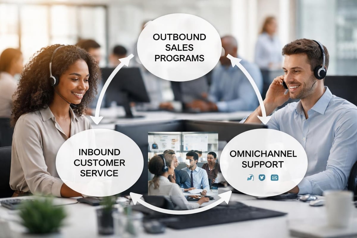 Call center service categories