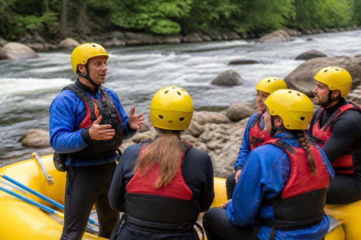 White water rafting safety