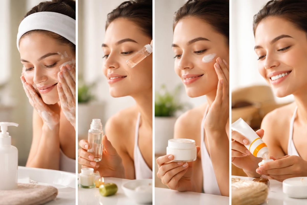 Morning skincare routine
