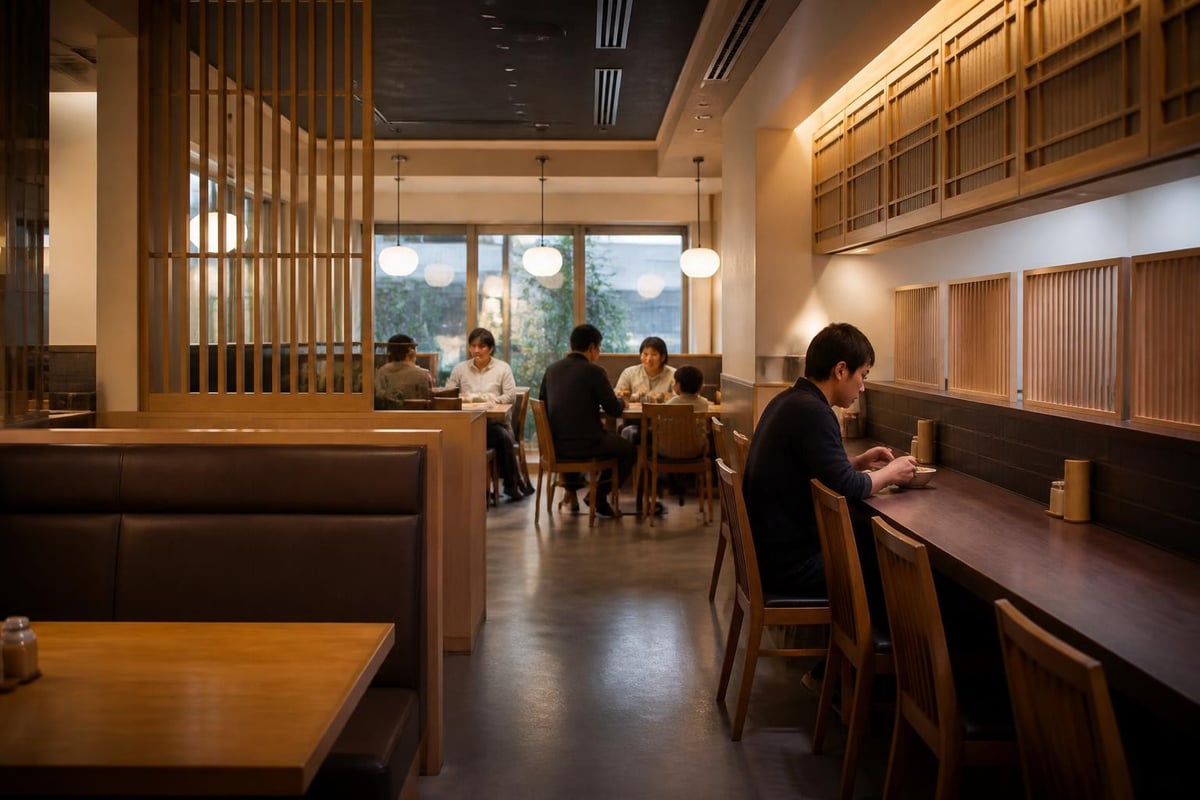 Family and solo dining comfort