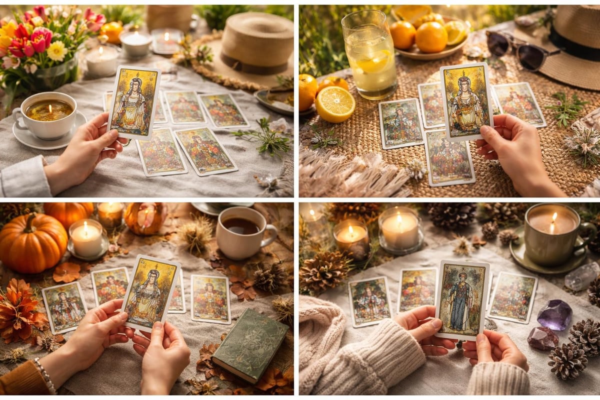Seasonal tarot practice variations